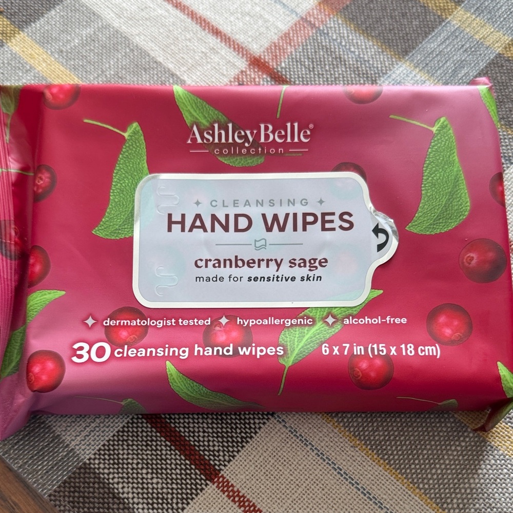 Ashley Belle Cranberry Sage Cleansing Hand Wipes